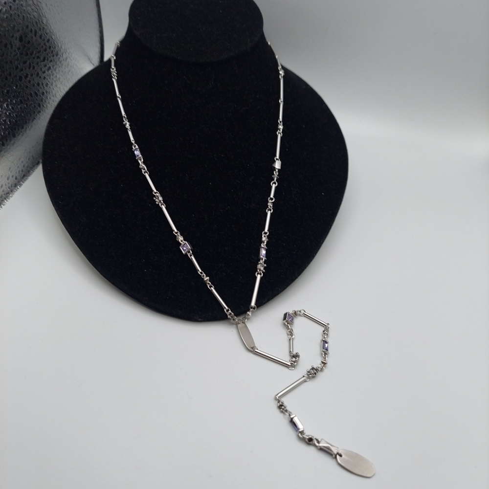 Kendra Scott Silver Necklace with Purple Accents - Picture 10 of 16